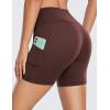 imageCRZ YOGA Womens Butterluxe Biker Shorts with Pockets 5 Inches  High Waisted Volleyball Workout Athletic YogaTaupe