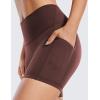 imageCRZ YOGA Womens Butterluxe Biker Shorts with Pockets 5 Inches  High Waisted Volleyball Workout Athletic YogaTaupe
