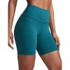 imageCRZ YOGA Women Butterbreeze Athletic Biker Shorts 6 Inches  High Waist Workout Gym Running Volleyball Yoga SpandexGreen Jade