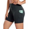 imageCRZ YOGA Womens Butterluxe Biker Shorts with Pockets 5 Inches  High Waisted Volleyball Workout Athletic YogaMelanite
