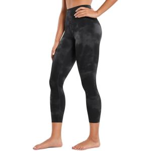 imageCRZ YOGA Butterluxe High Waisted Capris Workout Leggings for Women 23  Lounge Buttery Soft Yoga PantsBlack Tie Dye Flowers