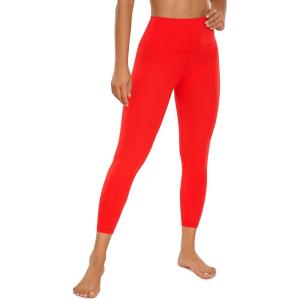 imageCRZ YOGA Butterluxe High Waisted Capris Workout Leggings for Women 23  Lounge Buttery Soft Yoga PantsDark Red