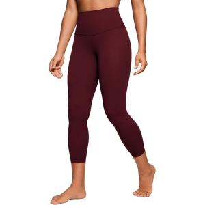 imageCRZ YOGA Butterluxe High Waisted Capris Workout Leggings for Women 23  Lounge Buttery Soft Yoga PantsRed Merlot