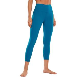 imageCRZ YOGA Butterluxe High Waisted Capris Workout Leggings for Women 23  Lounge Buttery Soft Yoga PantsSupersonic Blue