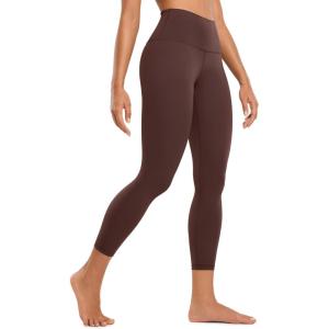 imageCRZ YOGA Butterluxe High Waisted Capris Workout Leggings for Women 23  Lounge Buttery Soft Yoga PantsTaupe