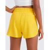 imageCRZ YOGA Girls Athletic Shorts with Zip Pocket  High Waist Flowy Ruffle Skirt for Workout Running Tennis Teen Kids LinerHigh Visibility Yellow