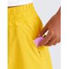 imageCRZ YOGA Girls Athletic Shorts with Zip Pocket  High Waist Flowy Ruffle Skirt for Workout Running Tennis Teen Kids LinerHigh Visibility Yellow
