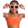 imageCRZ YOGA Girls Swimsuit 2 Piece Bikini Set  Scoop Neck Adjustable Straps Padded Tops and Bottoms Beach Sports Bathing SuitCoral