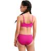 imageCRZ YOGA Girls Swimsuit 2 Piece Bikini Set  Scoop Neck Adjustable Straps Padded Tops and Bottoms Beach Sports Bathing SuitHibiscus Purple