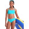 imageCRZ YOGA Girls Swimsuit 2 Piece Bikini Set  Scoop Neck Adjustable Straps Padded Tops and Bottoms Beach Sports Bathing SuitTurquoise