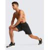 imageCRZ YOGA Mens Linerless Workout Shorts  7 Quick Dry for Running Sports Athletic Gym with PocketsBlack