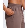imageCRZ YOGA Mens Linerless Workout Shorts  7 Quick Dry for Running Sports Athletic Gym with PocketsBrown Rock
