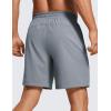 imageCRZ YOGA Mens Linerless Workout Shorts  7 Quick Dry for Running Sports Athletic Gym with PocketsDark Carbon