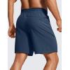 imageCRZ YOGA Mens Linerless Workout Shorts  7 Quick Dry for Running Sports Athletic Gym with PocketsElectric Blue