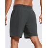 imageCRZ YOGA Mens Linerless Workout Shorts  7 Quick Dry for Running Sports Athletic Gym with PocketsInk Gray