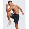 imageCRZ YOGA Mens Linerless Workout Shorts  7 Quick Dry for Running Sports Athletic Gym with PocketsInk Gray