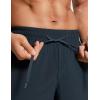 imageCRZ YOGA Mens Linerless Workout Shorts  7 Quick Dry for Running Sports Athletic Gym with PocketsInk Gray