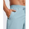 imageCRZ YOGA Mens Linerless Workout Shorts  7 Quick Dry for Running Sports Athletic Gym with PocketsLight Grayish Blue