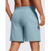 imageCRZ YOGA Mens Linerless Workout Shorts  7 Quick Dry for Running Sports Athletic Gym with PocketsLight Grayish Blue