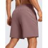 imageCRZ YOGA Mens Linerless Workout Shorts  7 Quick Dry for Running Sports Athletic Gym with PocketsMauve