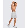 imageCRZ YOGA Mens Linerless Workout Shorts  7 Quick Dry for Running Sports Athletic Gym with PocketsPlatinum Grey