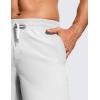 imageCRZ YOGA Mens Linerless Workout Shorts  7 Quick Dry for Running Sports Athletic Gym with PocketsPlatinum Grey
