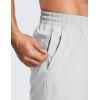 imageCRZ YOGA Mens Linerless Workout Shorts  7 Quick Dry for Running Sports Athletic Gym with PocketsPlatinum Grey