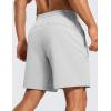 imageCRZ YOGA Mens Linerless Workout Shorts  7 Quick Dry for Running Sports Athletic Gym with PocketsPlatinum Grey