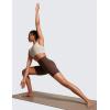 imageCRZ YOGA Womens Naked Feeling Biker Shorts with Pockets 6  High Waisted Yoga Gym Workout SpandexCoffee Brown