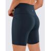 imageCRZ YOGA Womens Naked Feeling Biker Shorts with Pockets 6  High Waisted Yoga Gym Workout SpandexNavy