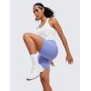 imageCRZ YOGA Womens Naked Feeling Biker Shorts with Pockets 6  High Waisted Yoga Gym Workout SpandexPeriwinkle Purple