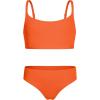 imageCRZ YOGA Girls Swimsuit 2 Piece Bikini Set  Scoop Neck Adjustable Straps Padded Tops and Bottoms Beach Sports Bathing SuitCoral
