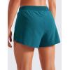 imageCRZ YOGA Running Shorts for Women High Waisted V Split for Gym Workout Athletic Track with Liner Breathable Quick DryBorealis Green