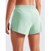 imageCRZ YOGA Running Shorts for Women High Waisted V Split for Gym Workout Athletic Track with Liner Breathable Quick DryMint Moment