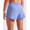imageCRZ YOGA Running Shorts for Women High Waisted V Split for Gym Workout Athletic Track with Liner Breathable Quick DryPeriwinkle Purple