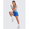 imageCRZ YOGA Running Shorts for Women High Waisted V Split for Gym Workout Athletic Track with Liner Breathable Quick DrySparkle Blue
