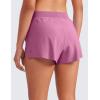 imageCRZ YOGA Running Shorts for Women High Waisted V Split for Gym Workout Athletic Track with Liner Breathable Quick DryVelvet Dust