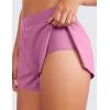 imageCRZ YOGA Running Shorts for Women High Waisted V Split for Gym Workout Athletic Track with Liner Breathable Quick DryVelvet Dust