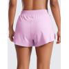 imageCRZ YOGA Running Shorts for Women High Waisted V Split for Gym Workout Athletic Track with Liner Breathable Quick DryVita Pink