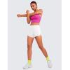 imageCRZ YOGA Running Shorts for Women High Waisted V Split for Gym Workout Athletic Track with Liner Breathable Quick DryWhite