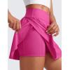 imageCRZ YOGA Tennis Skirts for Women High Waisted Side Slit Running Workout Athletic Mini A Line Skort with PocketsHibiscus Purple