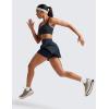 imageCRZ YOGA Tennis Skirts for Women High Waisted Side Slit Running Workout Athletic Mini A Line Skort with PocketsTrue Navy