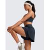 imageCRZ YOGA Tennis Skirts for Women High Waisted Side Slit Running Workout Athletic Mini A Line Skort with PocketsTrue Navy