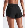 imageCRZ YOGA High Waisted Dolphin Shorts for Women 3 for Running Athletic Workout Gym with Zipper Pockets LinerBlack