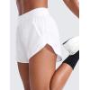 imageCRZ YOGA High Waisted Dolphin Shorts for Women 3 for Running Athletic Workout Gym with Zipper Pockets LinerWhite