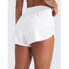 imageCRZ YOGA High Waisted Dolphin Shorts for Women 3 for Running Athletic Workout Gym with Zipper Pockets LinerWhite