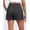 imageCRZ YOGA Lightweight Casual Shorts for Women 35quot High Waisted Linerless Athletic Running Hiking Shorts with Zip PocketsInk Gray