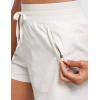 imageCRZ YOGA Lightweight Casual Shorts for Women 35quot High Waisted Linerless Athletic Running Hiking Shorts with Zip PocketsMilky White Bone