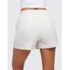imageCRZ YOGA Lightweight Casual Shorts for Women 35quot High Waisted Linerless Athletic Running Hiking Shorts with Zip PocketsMilky White Bone