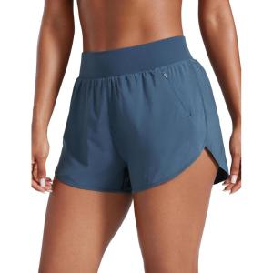 imageCRZ YOGA High Waisted Dolphin Shorts for Women 3 for Running Athletic Workout Gym with Zipper Pockets LinerStelindigo